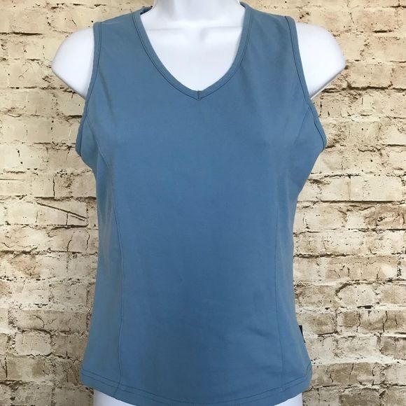PrAna Sz M V Neck Sleeveless Stretch Athletic Top - Picture 2 of 6